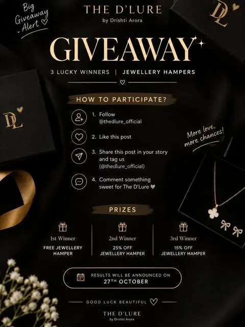 The D'Lure giveaway post: three jewellery hampers for followers